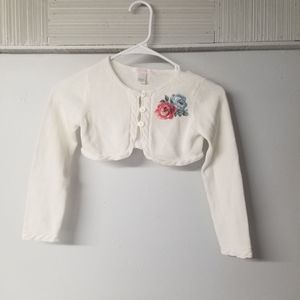 Jack and Janie rose floral cardigan 5T sweater little girls